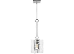 5024005383512 - Lighting QN-LUDLOW-1P-PN quintiesse Hängeleuchte Ludlow E27 1x40W Stahl Nickel poliert Acryl klar H903cm-1513cm B26cm dimmbar höhenverstellbar