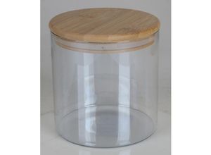 4251699842549 - Buri - 12x Vorratsglas Bambusdeckel Gefäß Box Behälter Aufbewahrung Müsli Nudeln Reis