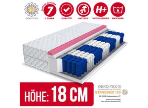 5902846903109 - FDM - Matratze 120x200 Taschenfederkern Visco Memory 7 Zonen H2 H3 solaris 18cm Bett