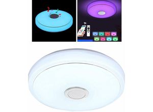 Image of LYCXAMES LED Deckenleuchte 38W Dimmbar, Deckenleuchte mit Fernbedienung und Bluetooth-Lautsprecher, RGB-Farbwechsel, Deckenlampe für Küche,