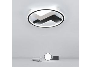 Image of LED-Deckenleuchte, 50W Runde Deckenlampe, Kaltweiße Moderne Deckenleuchte 6500K für Schlafzimmer, Wohnzimmer, Küche