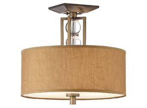 Image of Deckenleuchte Lampe Designlampe Wohnzimmerleuchte Glas Leinen Kristalle Bronze