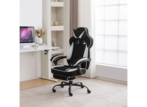 Image of WOLTU Bürostuhl Gaming Stuhl mit Taschenfederkissen Ergonomischer Gaming Chair mit Fußstütze, breiter Sitz Bürostuhl 150 kg belastbar Computerstuhl,