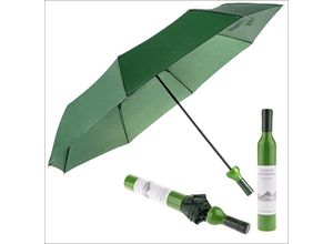 Image of Taschen-Regenschirm, Design Weissweinflasche, Länge ca. 90 cm