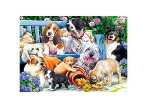 Image of Hunde im Garten (Puzzle)