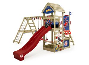 4255689927490 - Spielturm Klettergerüst Disney Story mit Schaukel & Rutsche Kletterturm mit Sandkasten Leiter & Spiel-Zubehör - Spiderman - Wickey