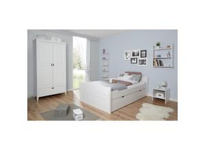 4251105959250 - TiCAA Doppelbett Leni 140x200 mit 2er Schubkästen