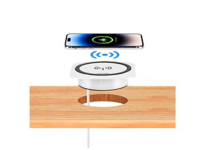 4260642312985 - kalb Einbau Schnellladegerät 15W 75cm Ø kabelloses Laden 2x USB-Ports Induktionsladegerät weiß 4260642312985 - kalb Einbau Schnellladegerät 15W 75cm Ø kabelloses Laden 2x USB-Ports Induktionsladegerät weiß