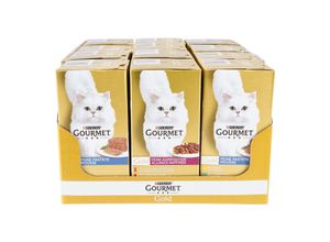 7613287625229 - PURINA Gourmet Gold Katzennahrung 4 x 85 g verschiedene Sorten 12er Pack