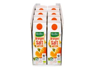 4316268611367 - BioBio Orangensaft 1 Liter 8er Pack