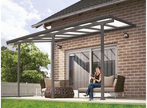 7290103121990 - Palram-canopia - Canopia Feria Alu Terrassenüberdachung Polycarbonat 3X4 m Dunkelgrau