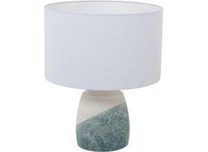 Image of Beige/Blue Ceramic Table Lampe Text. Sand, 1x27-60W ° 35x42cm, Basi