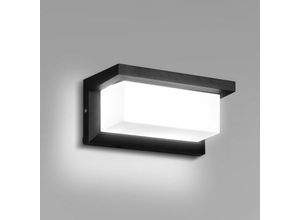 9475631379886 - 18W led Wandlampe IP65 Sensor Deko Außenleuchte Wandleuchte - Schwarz - Swanew