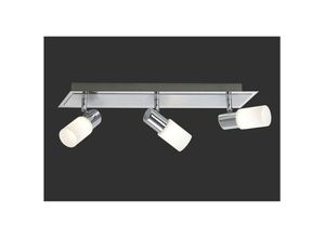 8055303610854 - Iperbriko - Clapton Strahler 3 Spot Led Chrom und Weißglas L50 cm Trio Lighting