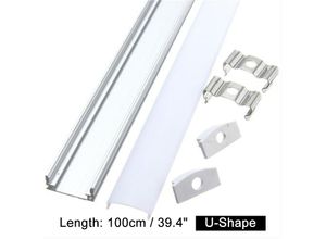 9795002831875 - Maerex - 100 cm geformte Aluminium-Kanalhalterung für LED-Lichtleiste unter Schranklampe (u)