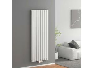 7426763776939 - Heizkörper Design Flachheizkörper 160x62cm Vertikal Doppelschicht Mittelanschluss 1988W - 1600x620mm Doppellagig Weiß Radiator - Meykoers