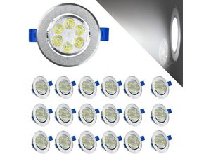 0722909779541 - Froadp - Einbauleuchten Decken 230V led Deckenleuchte Flach Einbaustrahler Set Aluminium Deckenspots Haushalt Ultraslim led Spots (20 Stück 3W