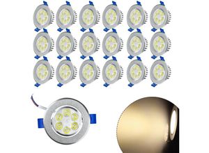 0722909779534 - Einbauleuchten Decken 230V led Deckenleuchte Flach Einbaustrahler Set Aluminium Deckenspots Haushalt Ultraslim led Spots (20 Stück 3W Warmweiß)