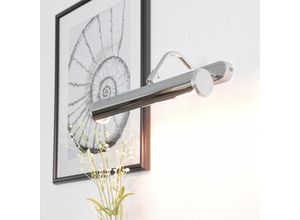 4251334785248 - Licht-erlebnisse - Bilderleuchte Messinglampe in Chrom 30cm - Silber glänzend