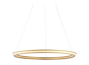 Image of Syracuse Einzelpendel-Deckenlampe, Satin-Gold-Lackierung, Weiß - Merano