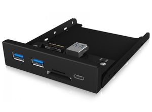 4250078168218 - IB-HUB1417-i3 4 Port USB 30 Frontpanel für 35 Einb 2x USB Type A  1x USB Type-C Anschluss und SD-Kartenleser