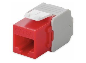 4040849906893 - GOOBAY 90689 - Keystone Modul Cat6a UTP RJ45 Buchse   LSA rot