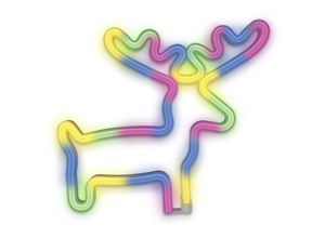 5900495956187 - Cofi 1453 - Neon led Zeichen Licht Batterie   usb led Licht Home Leuchtschild Nachtlicht Moose - Multicolor