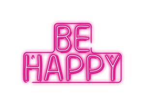 5900495064127 - Forever Light - Neon led Zeichen Licht usb led Licht Home Leuchtschild Nachtlicht Be Happy-Pink