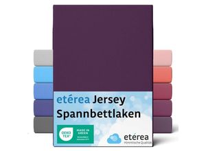 4055971101078 - Comfort Jersey Spannbettlaken Pflaume 100x200 cm - 120x200 cm - Pflaume - Etérea