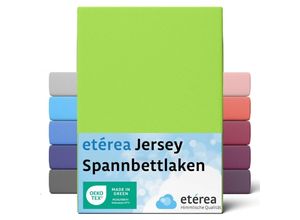 4055971100767 - Comfort Jersey Spannbettlaken Apfelgruen 90x200 cm - 100x200 cm - Apfelgruen - Etérea