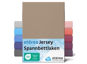 4055971101634 - Comfort Jersey Spannbettlaken Taupe 140x200 cm - 160x200 cm - Taupe - Etérea