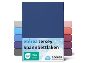 4055971082131 - Comfort Jersey Spannbettlaken Marine 140x200 cm - 160x200 cm - Marine - Etérea