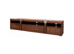 4251213561604 - Massivmoebel24de - TV-Board Mango 250x48x55 braun lackiert Amsterdam 27 - braun