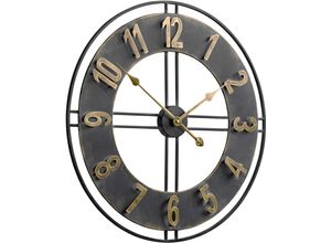 4895228801814 - Wanduhr HEINE HOME Wanduhren Gr B H T 60 cm x 60 cm x 35 cm goldfarben (schwarz goldfarben) Wanduhren