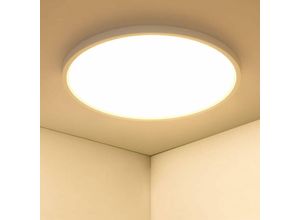 Image of 36W LED-Deckenleuchte, IP44, 40 cm, moderne, ultradünne Wohnzimmer-Deckenleuchte, runde Deckenleuchte, 3240 lm, 3000 k, warmes Licht für Badezimmer,
