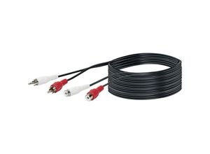 4004005504705 - Schwaiger Gmbh - Schwaiger Audio Verlängerungskabel CIK5155 533 Cinch schwarz 10m 2x Cinch Stecker   2x Cinch Buchs Kabel & Stecker