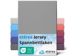 4055971100552 - Comfort Jersey Spannbettlaken Grau 80x160 cm - 80x180 cm - Grau - Etérea