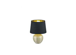 8055303873969 - Moderne Tischlampe Gold Keramik Schwarz Luxor Lampenschirm Ø18 cm Trio Lighting 8055303873969 - Moderne Tischlampe Gold Keramik Schwarz Luxor Lampenschirm Ø18 cm Trio Lighting