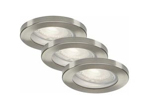 Image of Led Einbauleuchte Kowali 3er Set nickel-matt ø 8,5 cm 4,7W, warmweiß Einbauleuchte - Di-ka