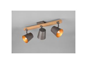 8055303854869 - Iperbriko - Spotlight 3-Punkt verstellbar Holz und Metall Nickel Bell Trio Beleuchtung