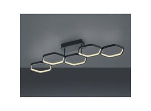 8055303888062 - Iperbriko - Vigo Dimmbare LED-Deckenleuchte 5 Hexagons L90 cm Anthrazit Trio Lighting