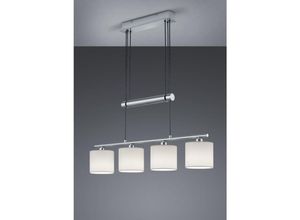 8055303911630 - Iperbriko - Aufhängung Garda Nickel 4 Lampenschirme aus weißem Stoff L77 cm Trio Lighting