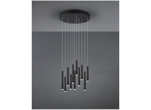 8055303912231 - Iperbriko - Tubular Modern Suspension 11 schwarze LED-Röhren Ø40 cm Trio-Beleuchtung