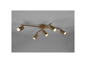 8055303887096 - Iperbriko - Deckenleuchte mit 5 verstellbaren Spotlights Marley Aged Brass Trio Lighting