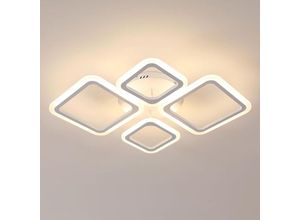 Image of COMELY LED-Deckenleuchte Weiß, Acryl-Deckenleuchte, Moderne Quadratische Deckenleuchte mit 70 cm Durchmesser für Küche, Wohnzimmer und Schlafzimmer