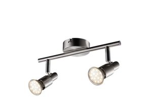 4262366752894 - Led Deckenleuchte Deckenlampe Dreh- und schwenkbar 3W GU10 IP20 Metall Warmweiß für Küche Wohnzimmer Schlafzimmer 2-flammig - Impts