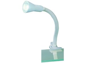 8055303862222 - Iperbriko - Schreibtischlampe Flexo Weiß 1xE14 mit Clip Trio Beleuchtung