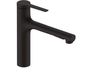 4059625340189 - Zesis M33 - Spültischarmatur 160 mit ausziehbarem Brause sBox lite Schwarz matt 74804670 - Hansgrohe