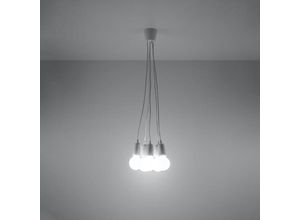 4066989029438 - Pendelleuchte Dani in Weiß E27 5-flammig - white - Famlights