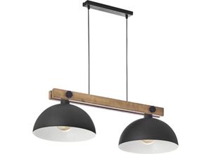 4065849999935 - Famlights - Pendelleuchte Michael in Schwarz E27 2-flammig - black